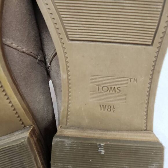 Toms Size 8 Shaye low ankle bootie in dusty gold suede western - Picture 9 of 9